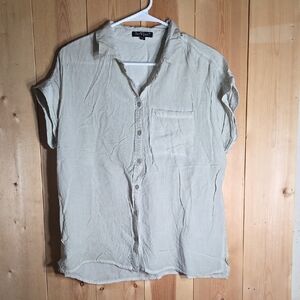 Lucky Brand Light Tan Casual Button-Down Shirt